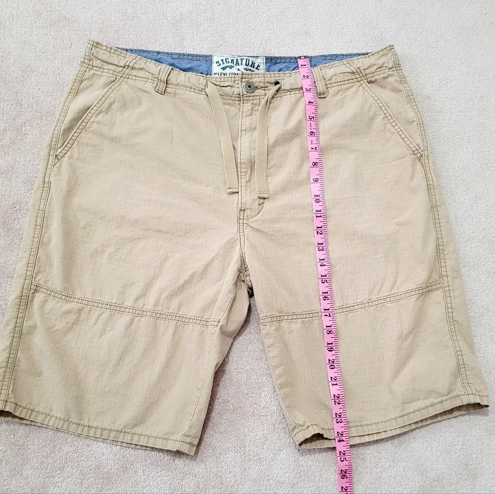Levi's Signature Mens Size 40 Casual  Utility Chino Flat Front Short 100% Cotton - Picture 5 of 10